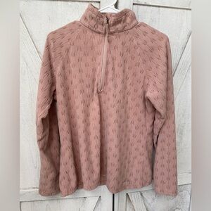 Eddie Bauer Women’s Pull Over Fleece Jacket Long Sleeve Size L Pink